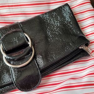 Hobo International patent leather zipper clutch